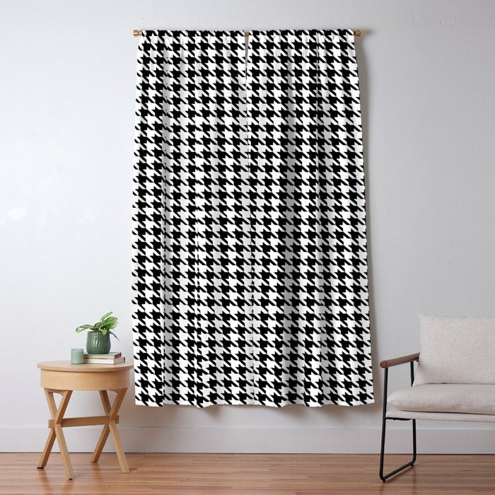Houndstooth (black and white) Window Curtain Gallery Image 1