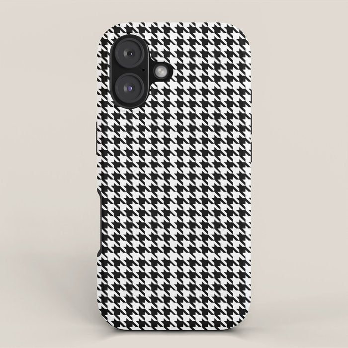 Houndstooth (black and white) iPhone Case Gallery Image 1