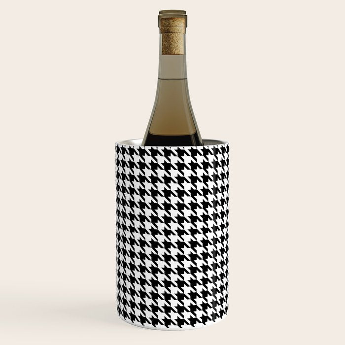 Houndstooth (black and white) Wine Chiller Gallery Image 3