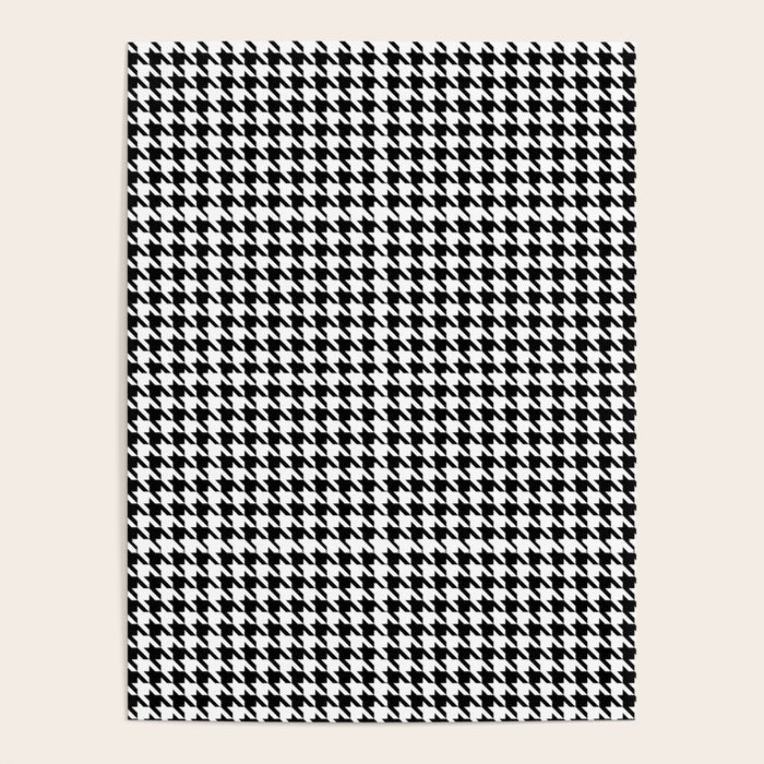 Houndstooth (black and white) Poster Gallery Image 4