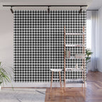 Houndstooth (black and white) Wall Mural Gallery Image 1