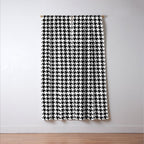Houndstooth (black and white) Window Curtain Gallery Image 3