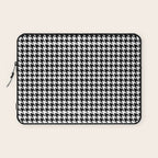 Houndstooth (black and white) Laptop Sleeve Gallery Image 1