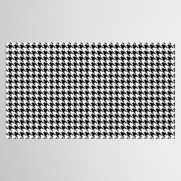 Houndstooth (black and white) Tablecloth Gallery Image 2