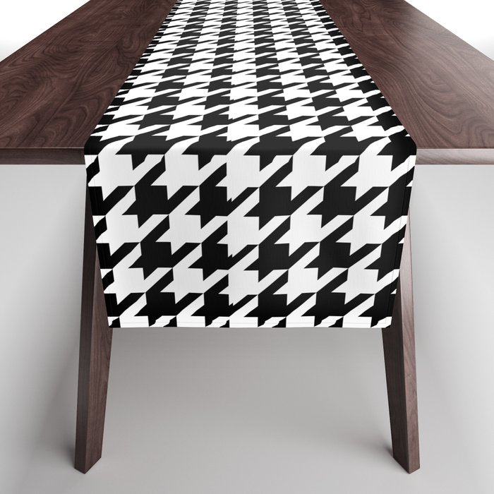 Houndstooth (black and white) Table Runner Gallery Image 1
