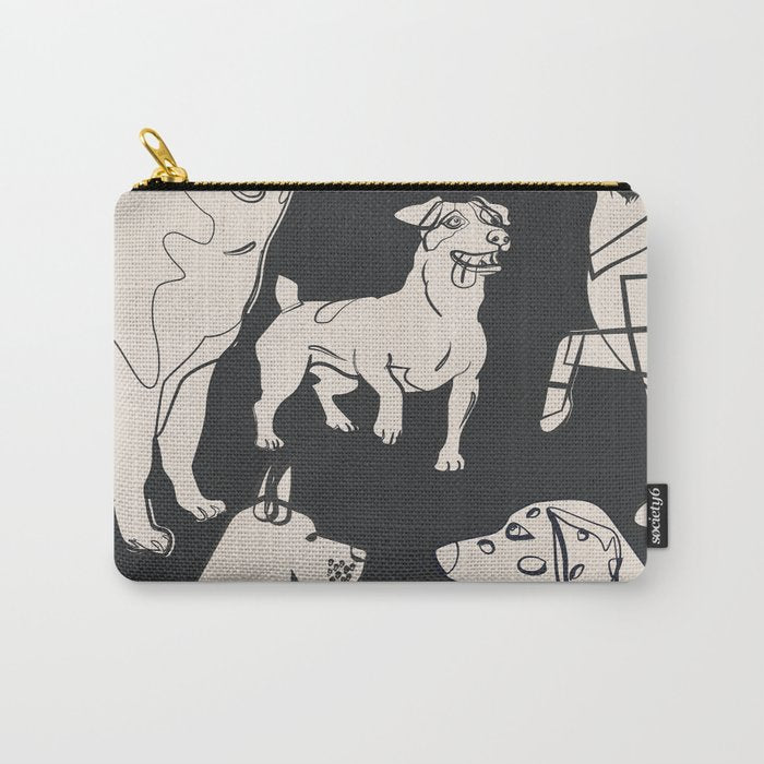 Minimal Abstract Dogs Art 1 Carry All Pouch Gallery Image 1