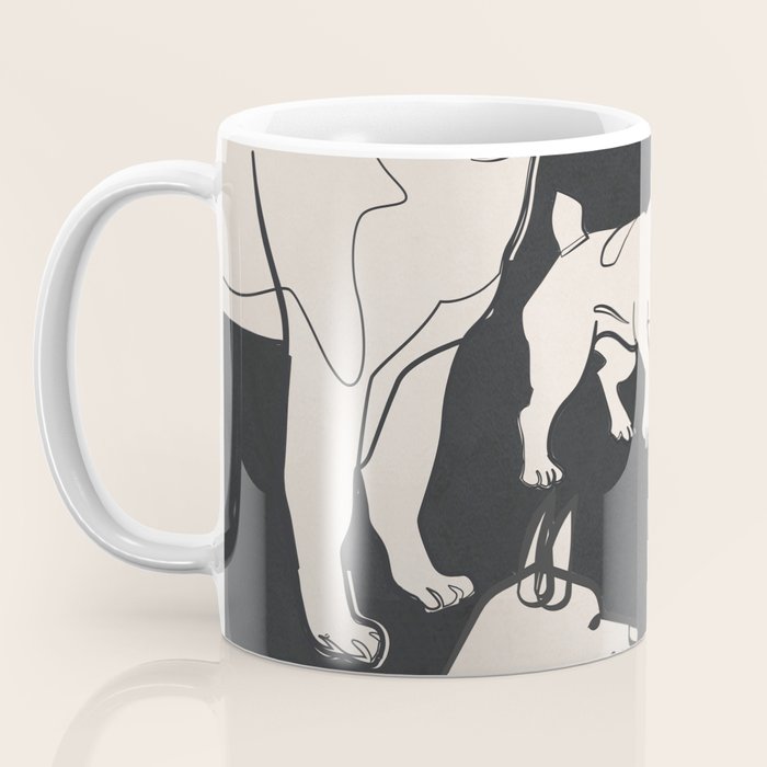 Minimal Abstract Dogs Art 1 Coffee Mug Gallery Image 3
