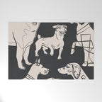 Minimal Abstract Dogs Art 1 Welcome Mat Gallery Image 1