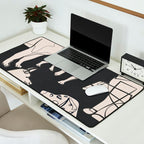 Minimal Abstract Dogs Art 1 Desk Mat Gallery Image 2