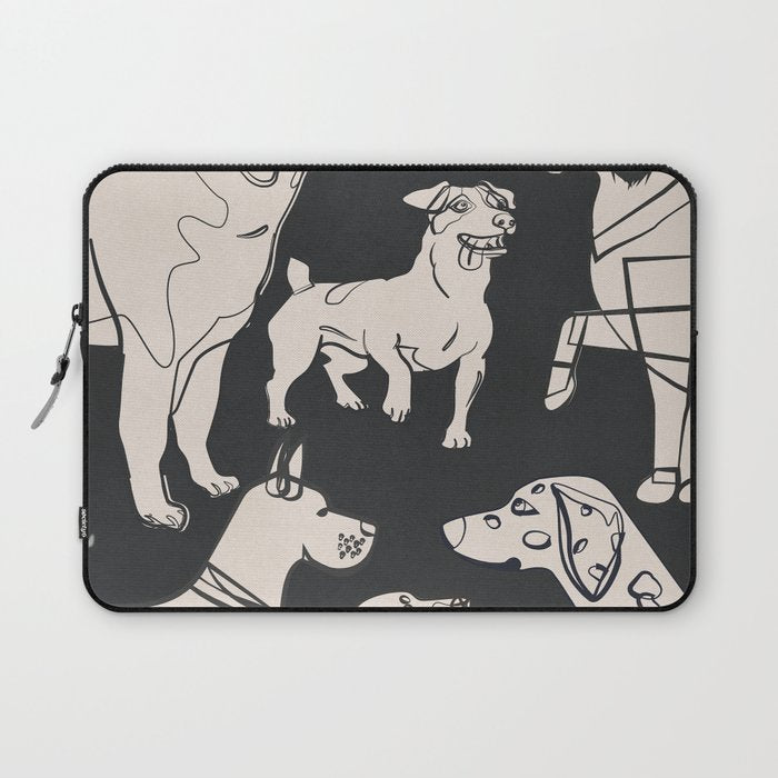 Minimal Abstract Dogs Art 1 Laptop Sleeve Gallery Image 1