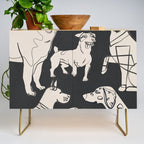Minimal Abstract Dogs Art 1 Credenza Gallery Image 1