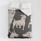 Minimal Abstract Dogs Art 1 Comforter Gallery Image 6