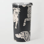 Minimal Abstract Dogs Art 1 Travel Mug Gallery Image 2