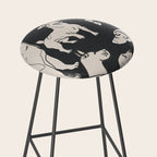 Minimal Abstract Dogs Art 1 Stool Gallery Image 2