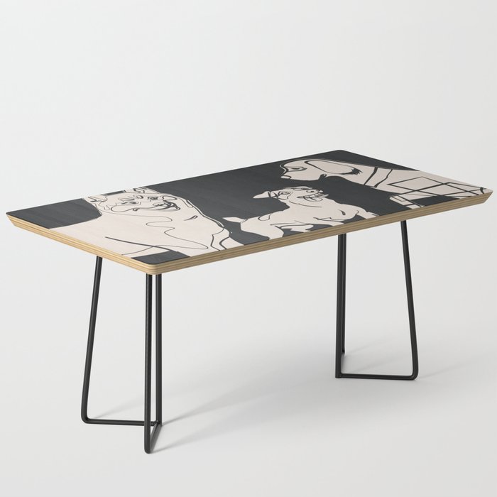 Minimal Abstract Dogs Art 1 Coffee Table Gallery Image 1
