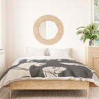 Minimal Abstract Dogs Art 1 Duvet Cover Gallery Image 3