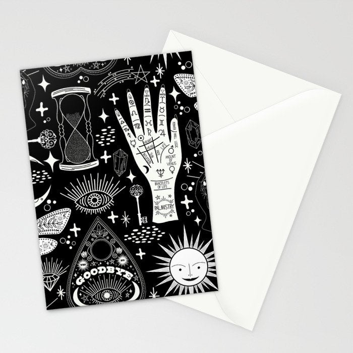 Enchanted - Enchantment - Black and White Stationery Card Gallery Image 2