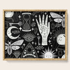 Enchanted - Enchantment - Black and White Serving Tray Gallery Image 1