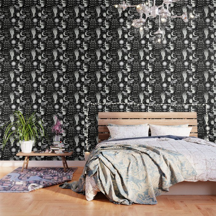 Enchanted - Enchantment - Black and White Wallpaper Gallery Image 1