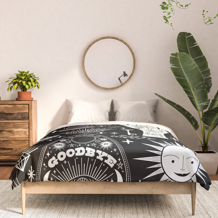 Enchanted - Enchantment - Black and White Comforter Gallery Image 3