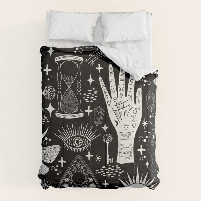 Enchanted - Enchantment - Black and White Comforter Gallery Image 6