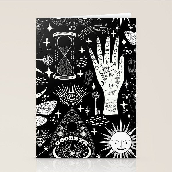Enchanted - Enchantment - Black and White Stationery Card Gallery Image 2