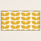Danish Pattern Yellow Mid Century Modern Desk Mat Gallery Image 3