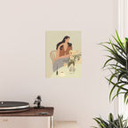 portrait of a fragile woman at a table with flowers Poster Gallery Image 2