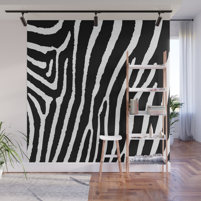 Zebra Wall Mural Gallery Image 1