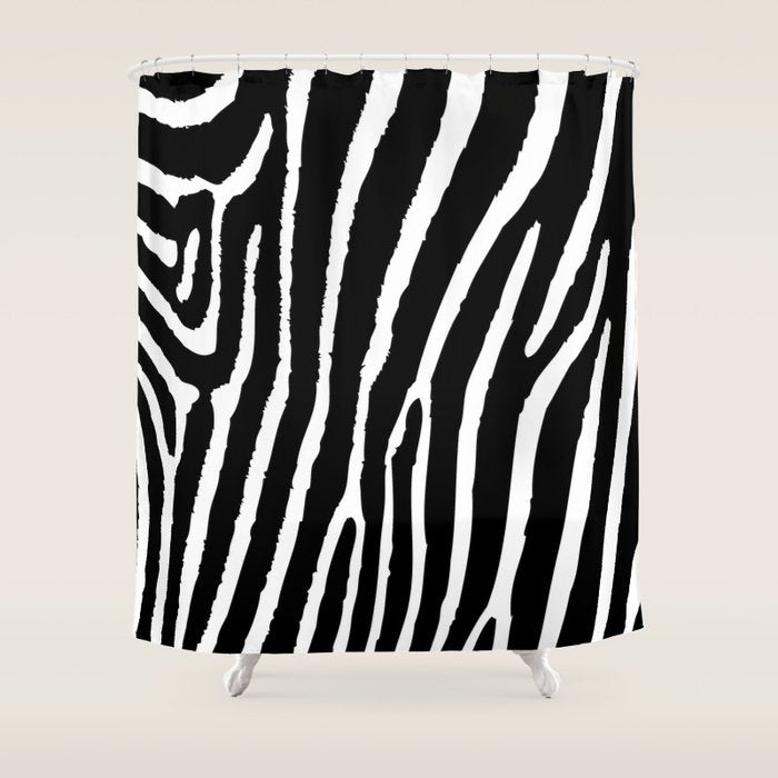 Zebra Shower Curtain Gallery Image 1