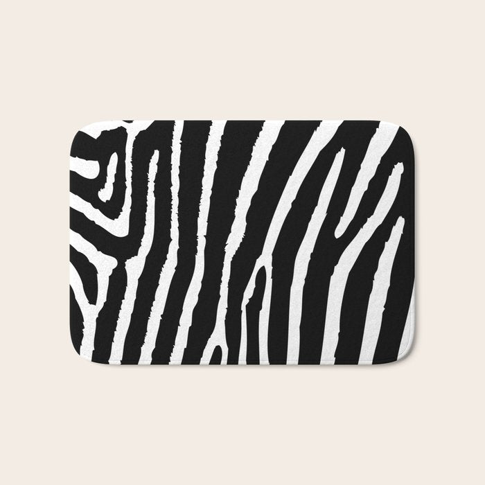 Zebra Bath Mat Gallery Image 1
