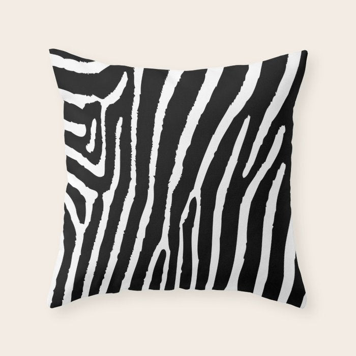 Zebra Throw Pillow Gallery Image 1