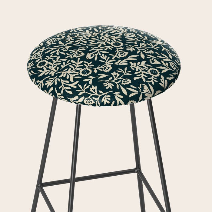Bold Folk floral pattern Stool Gallery Image 2