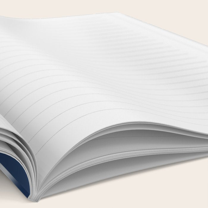 Retro Dark Flower Pattern in Modern Navy and Coral Notebook Gallery Image 2