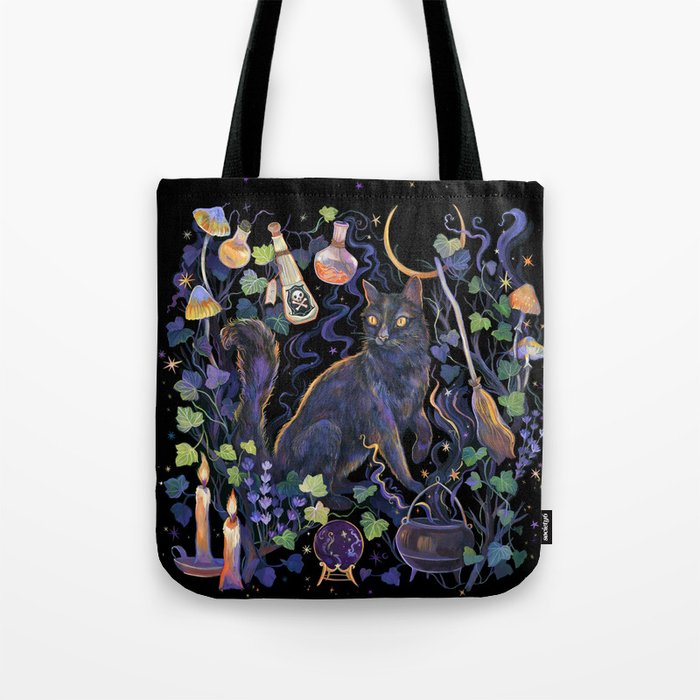 Black Cat Tote Bag Gallery Image 1
