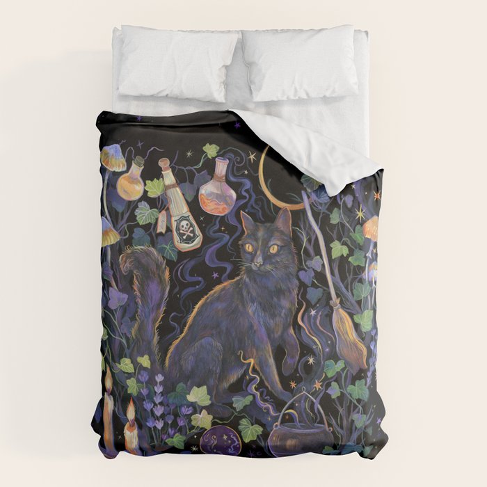 Black Cat Duvet Cover Gallery Image 1