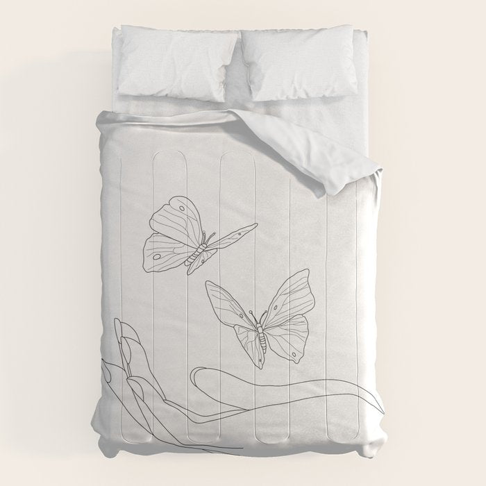 Butterflies on the Palm of the Hand Comforter Gallery Image 6