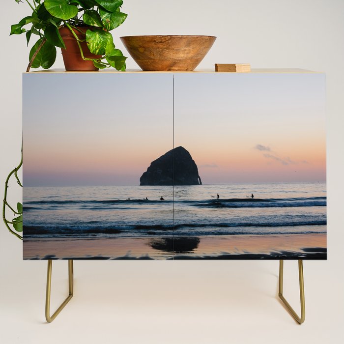 Sunset Surfers - Oregon Coast Credenza Gallery Image 1