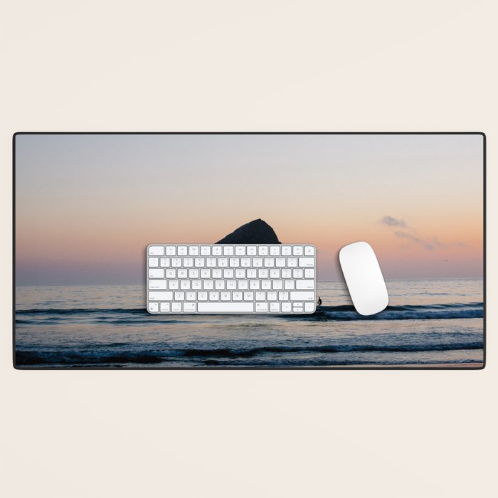 Sunset Surfers - Oregon Coast Desk Mat Gallery Image 1
