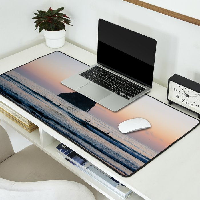 Sunset Surfers - Oregon Coast Desk Mat Gallery Image 2