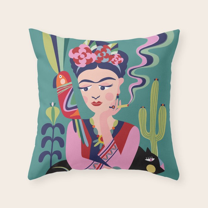 Frida Kahlo  Throw Pillow Gallery Image 6