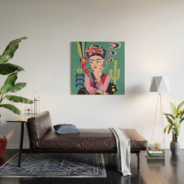 Frida Kahlo  Wood Wall Art Gallery Image 2