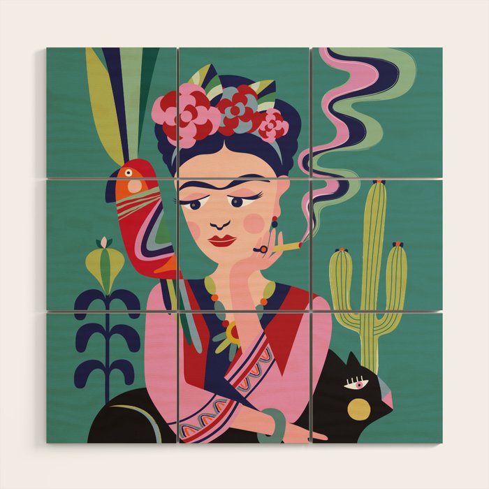 Frida Kahlo  Wood Wall Art Gallery Image 1