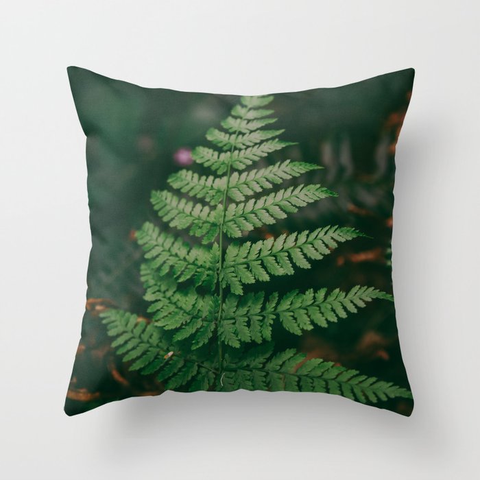 One Fern Throw Pillow Gallery Image 1