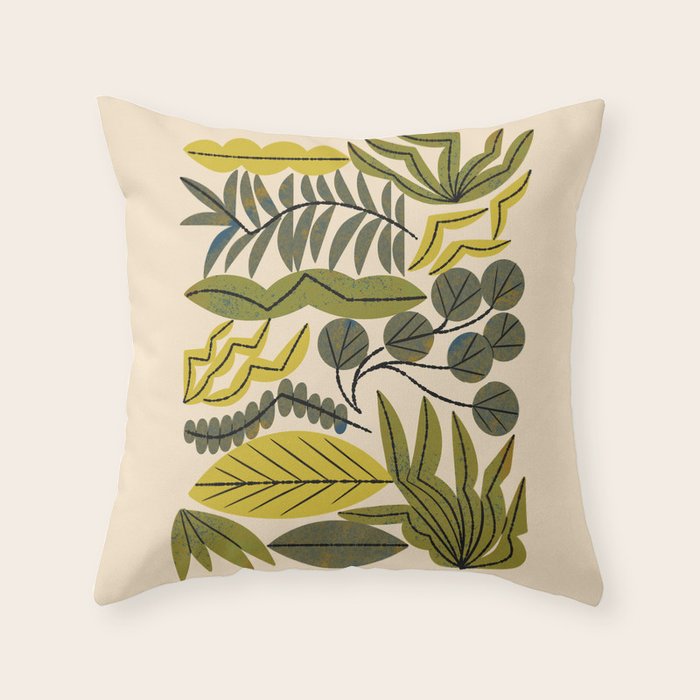 Leaf Collection No. 2 Throw Pillow Gallery Image 1