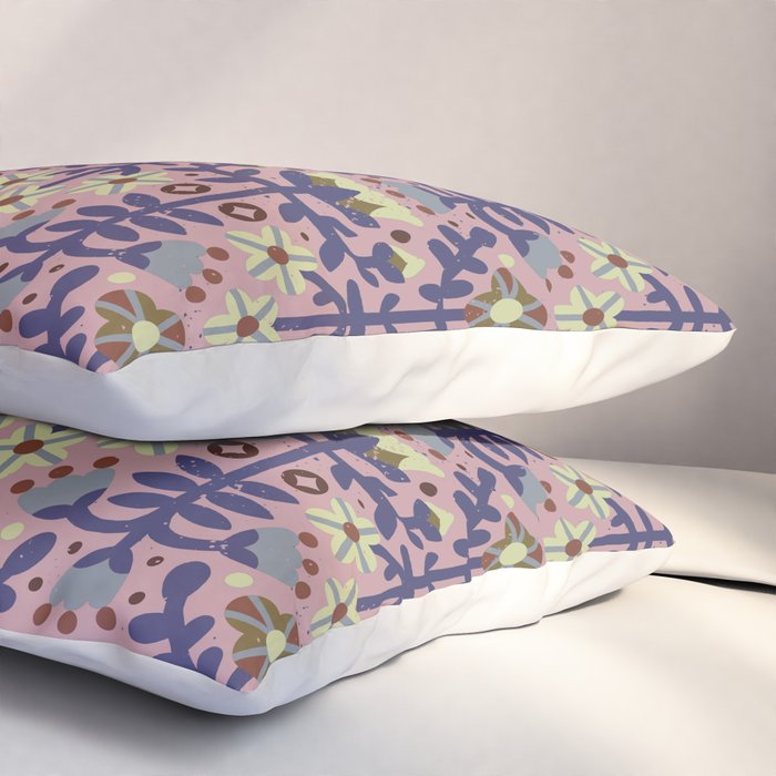 Playful Folk Floral Pillow Sham Gallery Image 3
