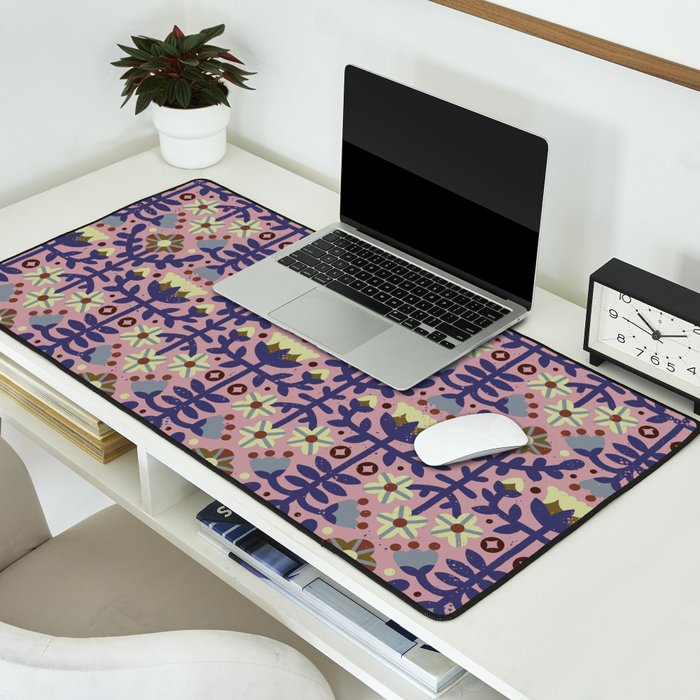 Playful Folk Floral Desk Mat Gallery Image 2