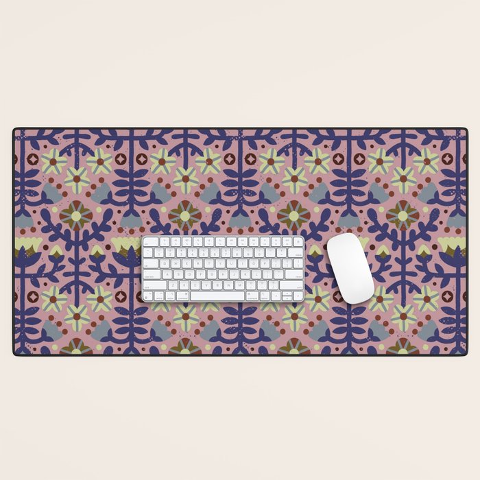 Playful Folk Floral Desk Mat Gallery Image 1