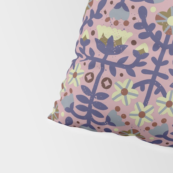 Playful Folk Floral Pillow Sham Gallery Image 4
