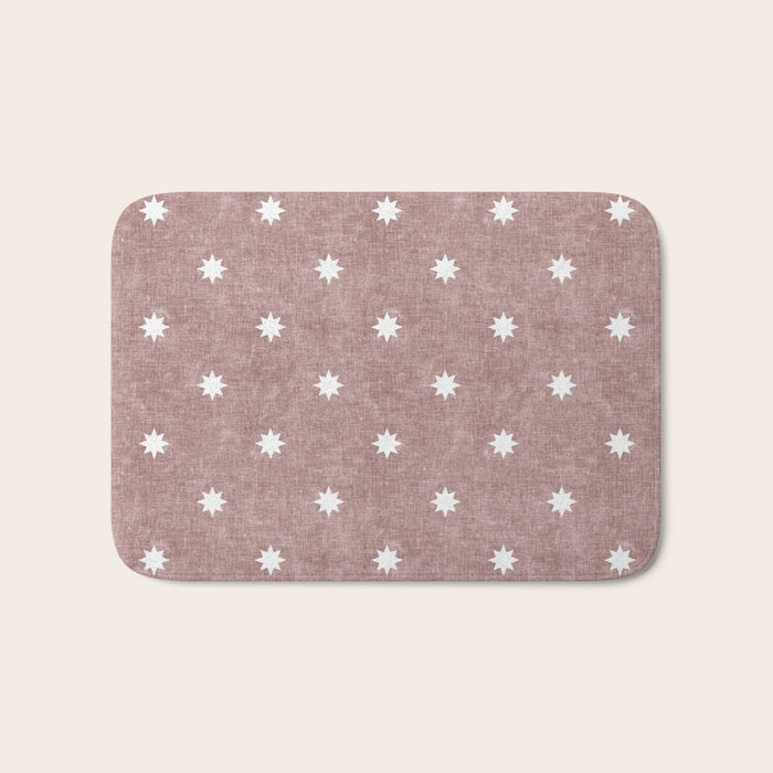 stars on mauve Bath Mat Gallery Image 1